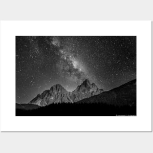 Milky way on Alps Posters and Art